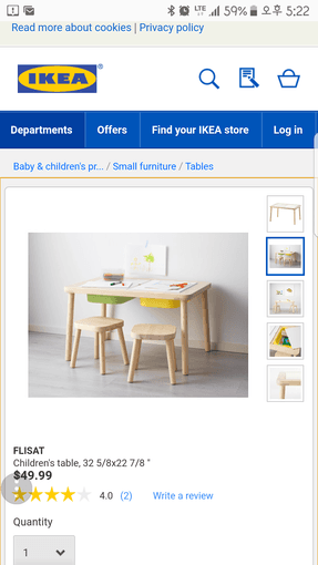 IKEA FLISAT kids desk + stool + storage baskets 2