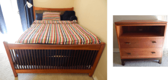 Stickley Bed Queen and Night Tables 1