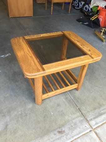 Coffee table with glass center - Cupertino 1