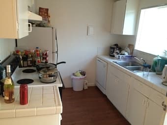 Large furnished living room in a 2B1.5B 2-story apartment in MV 3