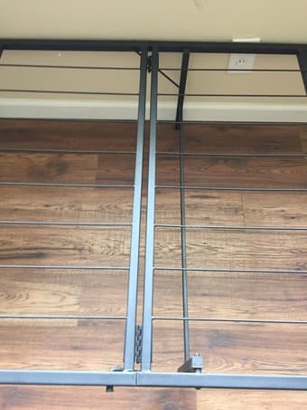 Folding steel twin bed foundation (frame only, almost new) 2