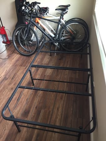 Folding steel twin bed foundation (frame only, almost new) 3