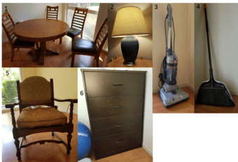 dining table, lamp and vacuum cleaner 1