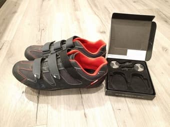 Speedplay Light Action Chromoly Clipless Pedals + Size 45 (Euro) Shoes 1