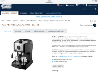 Delonghi Coffee and Cappuccino Machine 3