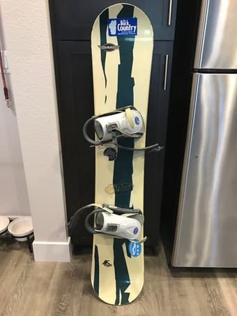 Snowboard/boots/bindings Sz. 7-7.5 1