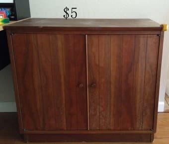 Hutch ($50), Black leather sleeper sofa ($40), Cabinet ($5) 3