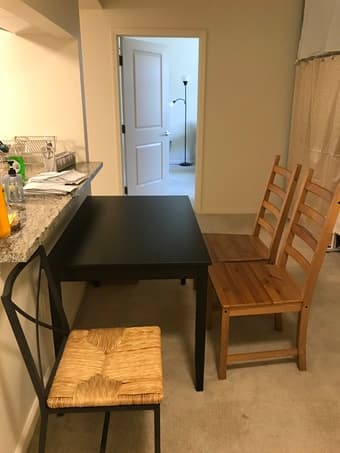 moving sale- tables,chairs, lamp and mattress  ( low prices) 2