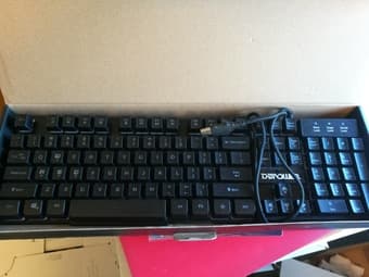 DBPower LED Backlit Gaming Keyboard - $8 1