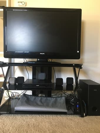 Philips 1080P 42" TV + TV Stand 1
