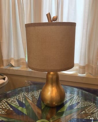Gold Pear Lamp 1
