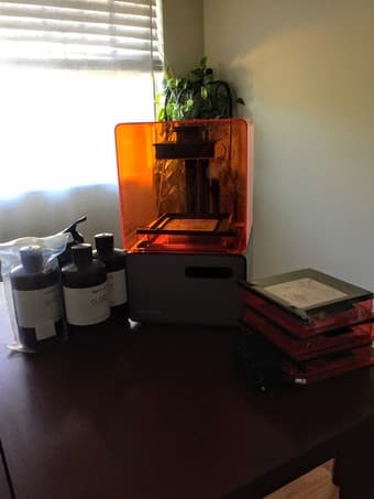 Form 1+ 3D Printer with Black, White, Grey, and Clear Resins 1