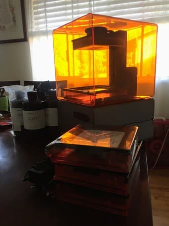 Form 1+ 3D Printer with Black, White, Grey, and Clear Resins 3