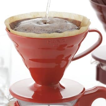 Hario V60 Plastic Coffee Dripper (Size 02, Red) 1