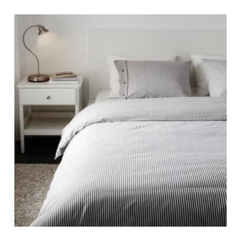 Full/Queen Grey Striped Bedding Set 3