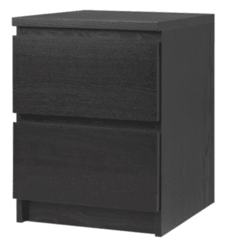 Selling Brand New 2-drawer Nightstand (black-brown) 1