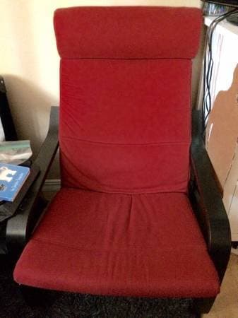 IKEA Poang Chair (Red) 1
