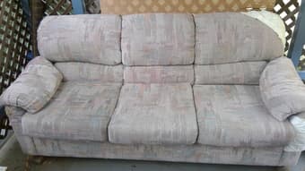 Upholstered couch and armchair 1