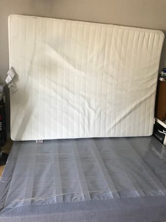 Queen size bed and frame＄150 1