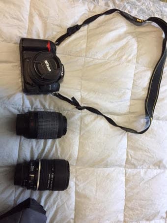 DSLR camera and lens set with camera bag 1