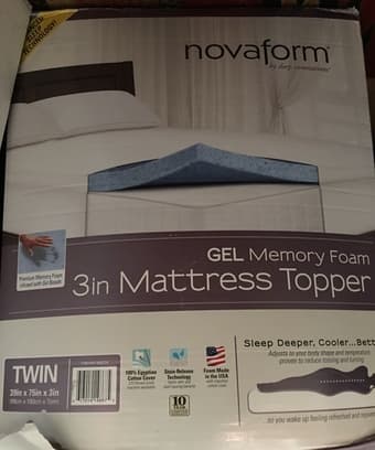 Twin Size Memory Foam Mattress Topper 1