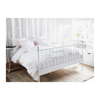 Almost new Queen bed frame in White 1