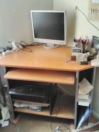 Computer desk with printer space 1