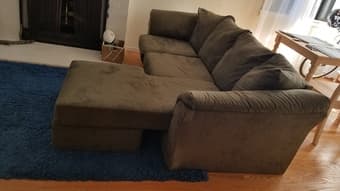 Couch, Sage Green, Large Reversible L-Shape 2