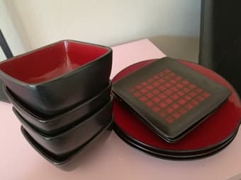 bowls and plates, kettle 1