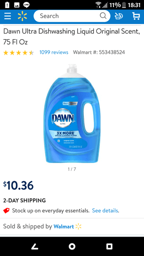 Dawn Ultra Dishwashing Liquid Original Scent, 75 Fl Oz 1