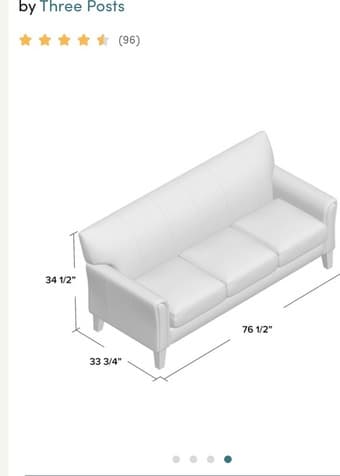 Like new brown faux leather sofa couch 2
