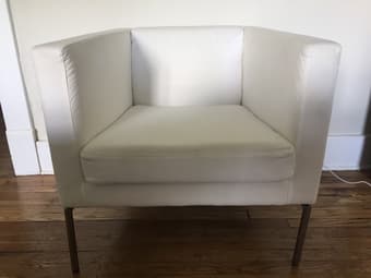 White Fabric Armchair 2