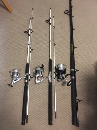 7/8/9 ft fishing rods for sale $15-30 each or $50 combo 1