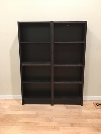 Ikea Shelves (2) Black 42h x 16w x 7d 1