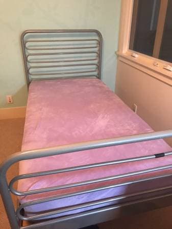 Twin Ikea bed + Mattress 1