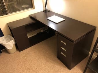 Black "L"-Shaped Desk 1