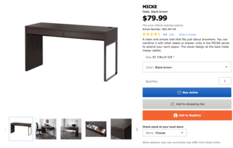 IKEA desk ($50) and chair ($25) 1