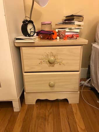 White Ikea closet and a night stand 2
