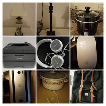tech, household items, electronics, herschel backpack, etc. FREE lamps 1