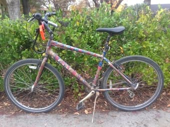 Bicycle for men or women.  Cool colors. Lights. Helmet. Lock 2