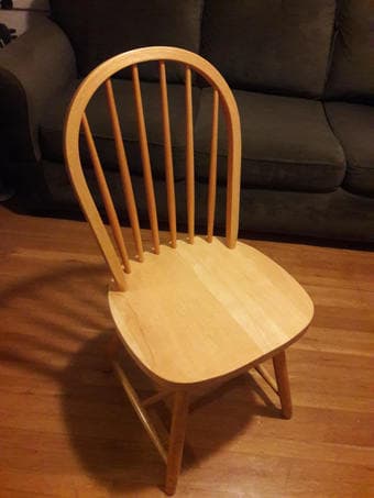 Pair of Farmhouse Maple Kitchen Chairs 1