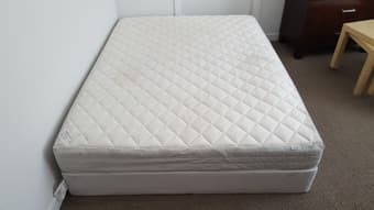 IKEA Sultan mattress ($80) and frame ($40), queen size 1