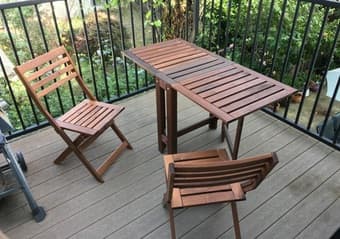 Outdoor table + 2 chairs 1