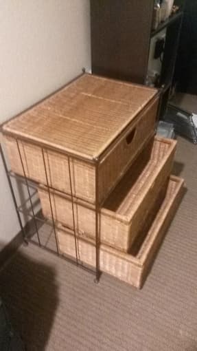 set of wicker drawers for sale 3