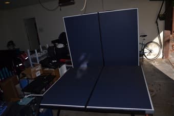 Ping Pong table, 2 rackets, balls, net: good condition 2