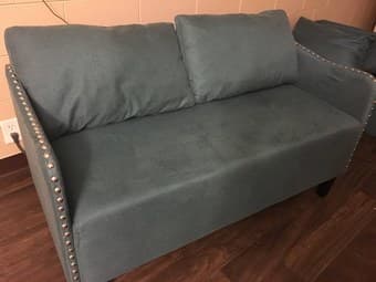 2 Teal Love Seats $25-$75 OBO MUST GO BY 1/9/18 1