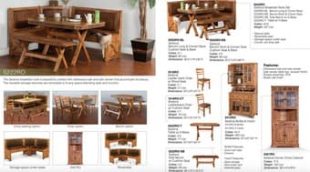 Hoot Judkins Sedona Oak Breakfast Nook ( table and bench) 1