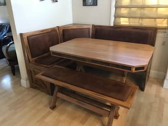 Hoot Judkins Sedona Oak Breakfast Nook ( table and bench) 2