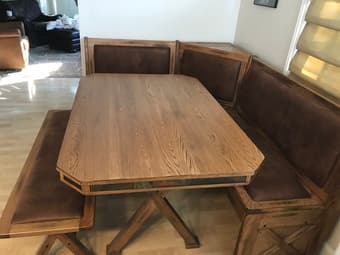 Hoot Judkins Sedona Oak Breakfast Nook ( table and bench) 3