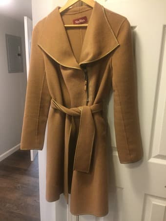 moving sale. lambskin leather jacket, wool coat, fur vest 2